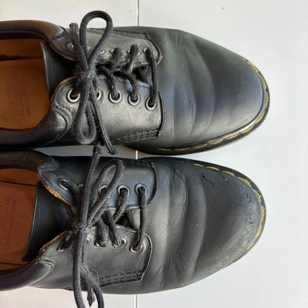 Dr. Martens 8053 Padded‎ Collar Oxford Mens Size 9 Black Made In England Vintage
